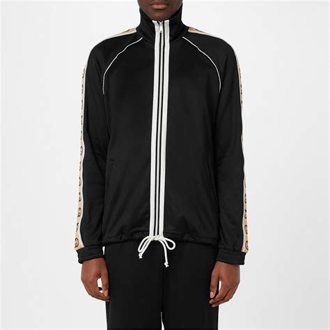 gucci black track suit|Gucci ribbon tracksuit top.